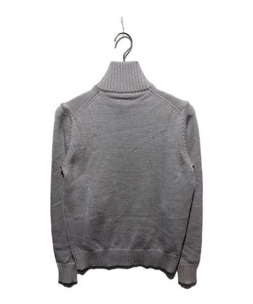 Zanone（ザノーネ）Zanone (ザノーネ) 5ゲージウールソリッドスタンドカラーニットカーディガン グレー サイズ:46の古着・服飾アイテム
