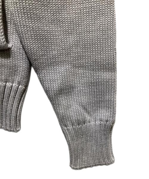 Zanone（ザノーネ）Zanone (ザノーネ) 5ゲージウールソリッドスタンドカラーニットカーディガン グレー サイズ:46の古着・服飾アイテム