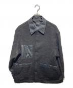 UNITED TOKYOユナイテッドトーキョー）の古着「ヒートモヘアレザーブルゾン」｜ブラック