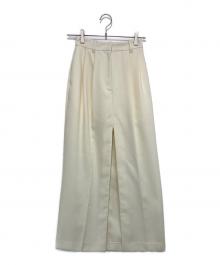 CLANE（クラネ）の古着「FRONT SLIT TUCK SKIRT」｜アイボリー