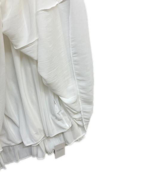 Noble（ノーブル）Noble (ノーブル) カッセンシフォンギャザースカート ホワイト サイズ:Free 未使用品の古着・服飾アイテム