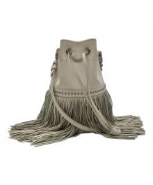 J&M DAVIDSON（ジェイ＆エム デヴィッドソン）の古着「ミディアム フリンジ カーニバル ショルダーバッグ」｜ホワイト