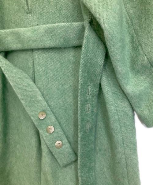 PUBLIC TOKYO（パブリックトウキョウ）PUBLIC TOKYO (パブリックトウキョウ) ミックスシャギーロングチェスターコート グリーン サイズ:Fの古着・服飾アイテム