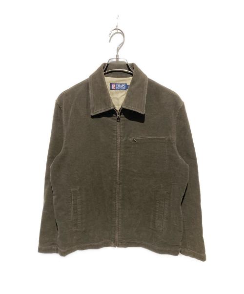 CHAPS RALPH LAUREN（チャップス ラルフローレン）CHAPS RALPH LAUREN (チャップス ラルフローレン) ベロアタッチスイングトップ オリーブ サイズ:Lの古着・服飾アイテム