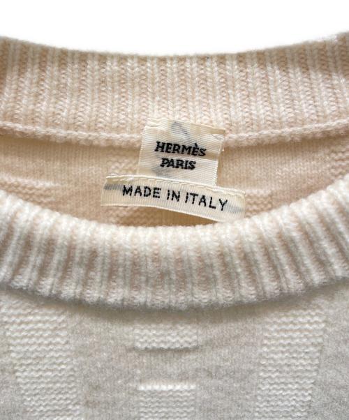 HERMES（エルメス）HERMES (エルメス) Hモチーフウールニット アイボリー サイズ:34の古着・服飾アイテム