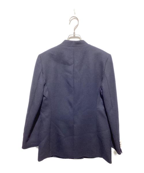LOUNIE（ルーニー）LOUNIE (ルーニー) パール釦ノーカラージャケット ネイビー サイズ:38の古着・服飾アイテム
