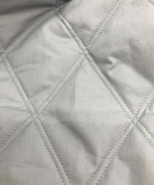 MILK FED.（ミルクフェド）MILK FED. (ミルクフェド) SATIN LOGO PATCH QUILTED JACKET ブルー サイズ:Mの古着・服飾アイテム