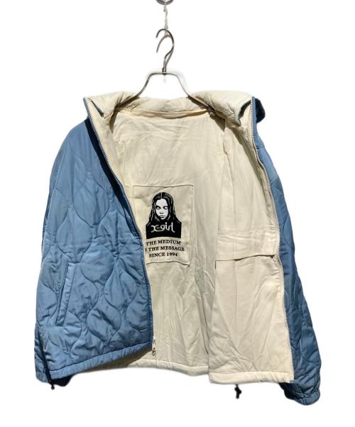 X-GIRL（エックスガール）X-girl (エックスガール) FACE PATCH REVERSIBLE JACKET ブルー サイズ:M 未使用品の古着・服飾アイテム
