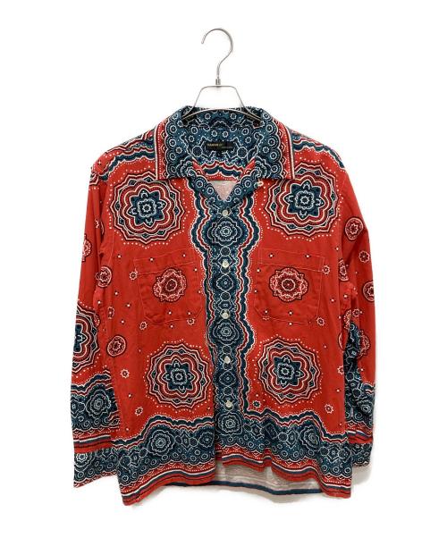 MOJITO（モヒート）MOJITO (モヒート) BANDANNA ABSHINTH SHIRTS レッド サイズ:Lの古着・服飾アイテム