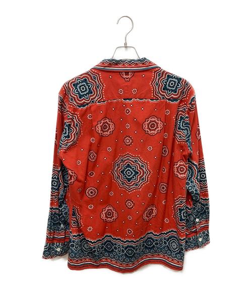 MOJITO（モヒート）MOJITO (モヒート) BANDANNA ABSHINTH SHIRTS レッド サイズ:Lの古着・服飾アイテム