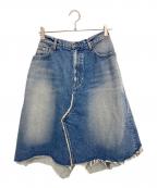 MADISON BLUEマディソンブルー）の古着「5POCKET REMAKE A-LINE SK DENIM」｜インディゴ