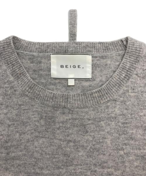 BEIGE（ベイジ）BEIGE (ベイジ) ALSACE / パール釦クルーネックウールニット グレー サイズ:4の古着・服飾アイテム