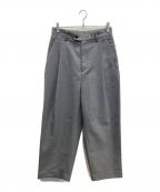 URUウル）の古着「Wool Gabardine Over Tuck Pants」｜グレー