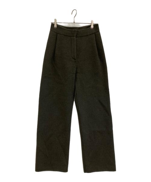 SCEARN（セアン）SCEARN (セアン) WOOL REVER Tuck Pants ブラウン サイズ:36の古着・服飾アイテム
