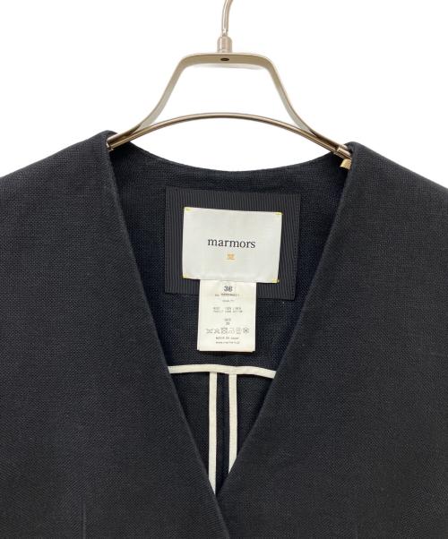 marmors（マルモア）marmors (マルモア) リネンベスト ブラック サイズ:36の古着・服飾アイテム