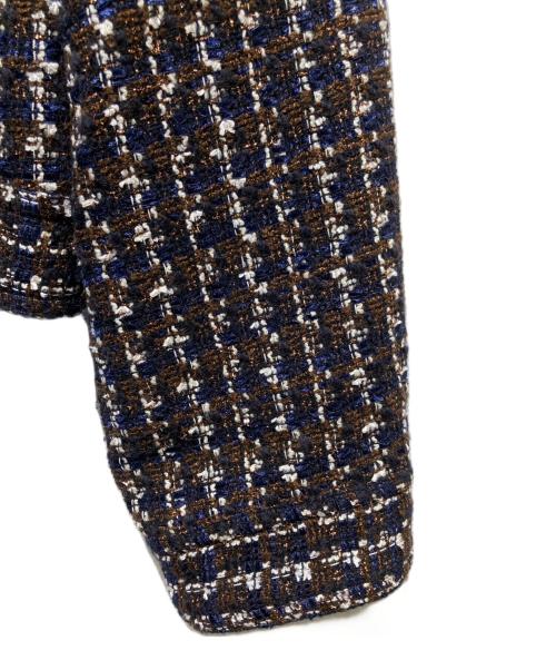 #Newans（ハッシュニュアンス）#Newans (ハッシュニュアンス) ツイードブルゾン ネイビー サイズ:1の古着・服飾アイテム