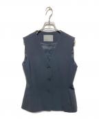 uncraveアンクレイヴ）の古着「プルーフダブルクロス ジレ」｜ブラック