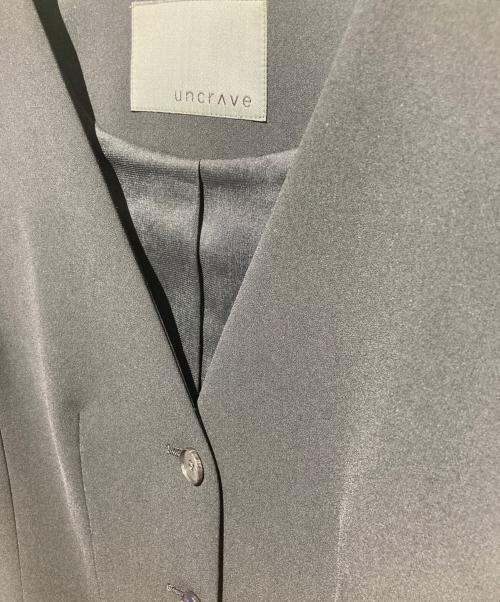 uncrave（アンクレイヴ3.）uncrave (アンクレイヴ) プルーフダブルクロス ジレ ブラック サイズ:2の古着・服飾アイテム