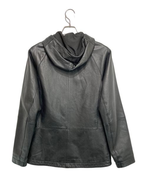 theory（セオリー）theory (セオリー) フーディーラムレザージャケット ブラック サイズ:XSの古着・服飾アイテム