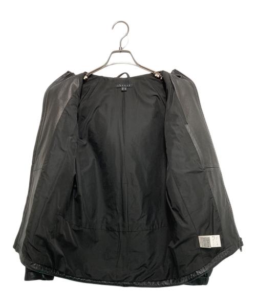 theory（セオリー）theory (セオリー) フーディーラムレザージャケット ブラック サイズ:XSの古着・服飾アイテム