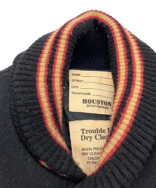 HOUSTON（ヒューストン）HOUSTON (ヒューストン) ボタンスタジャン ブラック サイズ:40の古着・服飾アイテム