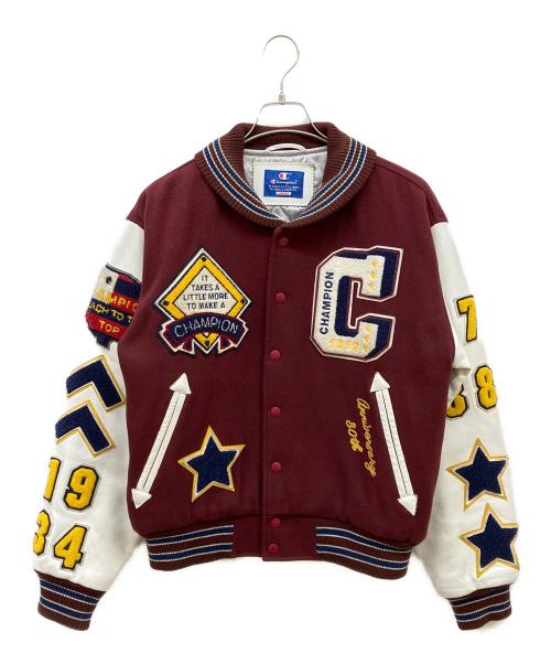 Champion（チャンピオン）Champion (チャンピオン) フルデコスタジャン ボルドー サイズ:ｌの古着・服飾アイテム