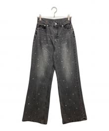 Ameri（アメリ）の古着「UND BIJOU STRAIGHT DENIM PANTS」｜グレー