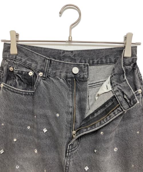 Ameri（アメリ）AMERI (アメリ) UND BIJOU STRAIGHT DENIM PANTS グレー サイズ:26の古着・服飾アイテム