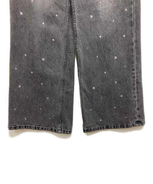 Ameri（アメリ）AMERI (アメリ) UND BIJOU STRAIGHT DENIM PANTS グレー サイズ:26の古着・服飾アイテム