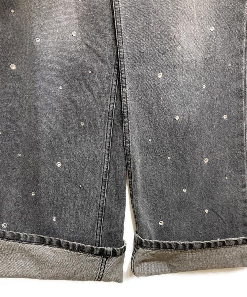 Ameri（アメリ）AMERI (アメリ) UND BIJOU STRAIGHT DENIM PANTS グレー サイズ:26の古着・服飾アイテム
