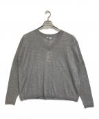 hauntハウント）の古着「C/SILK V NECK KNIT」｜グレー