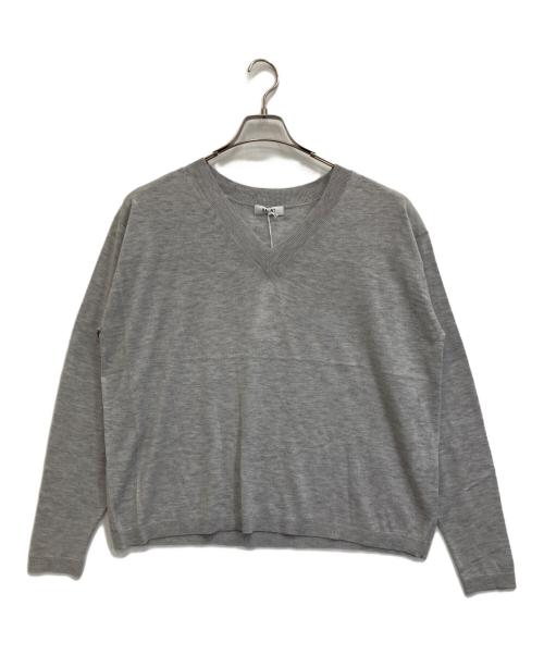 haunt（ハウント）haunt (ハウント) C/SILK V NECK KNIT グレー サイズ:Fの古着・服飾アイテム