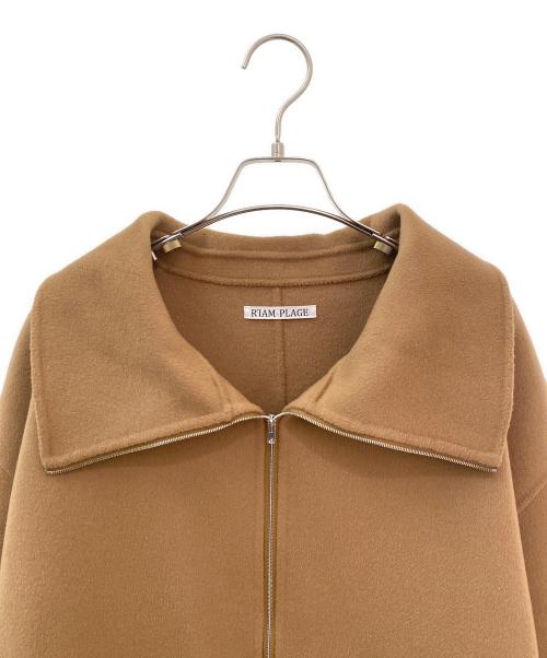 R'IAM PLAGE（リアム プラージュ）R'IAM PLAGE (リアム プラージュ) スタンドZIPコート キャメル サイズ:38の古着・服飾アイテム