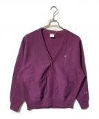 Champion REVERSE WEAVE×BEAMSチャンピオン リバース ウィーブ×ビームス）の古着「裏起毛スナップボタンカーディガン/オーバーサイズカーディガン」｜ダークパープル