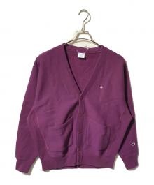 Champion REVERSE WEAVE×BEAMS（チャンピオン リバース ウィーブ×ビームス）の古着「裏起毛スナップボタンカーディガン/オーバーサイズカーディガン」｜ダークパープル