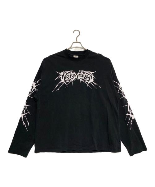 VETEMENTS（ヴェトモン）VETEMENTS (ヴェトモン) Death Metal Longsleeve ブラック サイズ:Sの古着・服飾アイテム