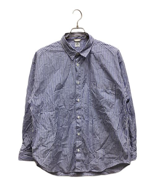 EDIFICE（エディフィス）EDIFICE (エディフィス) THOMAS MASON (トーマスメイソン) オーバーサイズ レギュラー シャツ ブルー サイズ:Sの古着・服飾アイテム