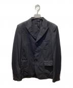 BLACK COMME des GARCONSブラックコムデギャルソン）の古着「ウールポリ バックオープンジャケット」｜ブラック