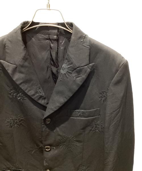 BLACK COMME des GARCONS（ブラックコムデギャルソン）BLACK COMME des GARCONS (ブラックコムデギャルソン) ウールポリ バックオープンジャケット ブラック サイズ:Mの古着・服飾アイテム