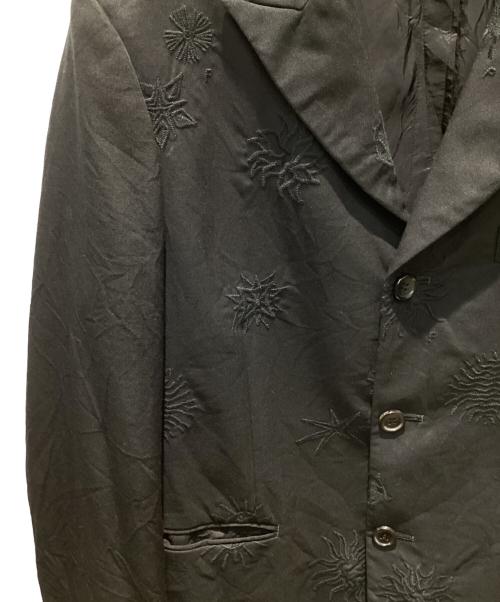 BLACK COMME des GARCONS（ブラックコムデギャルソン）BLACK COMME des GARCONS (ブラックコムデギャルソン) ウールポリ バックオープンジャケット ブラック サイズ:Mの古着・服飾アイテム
