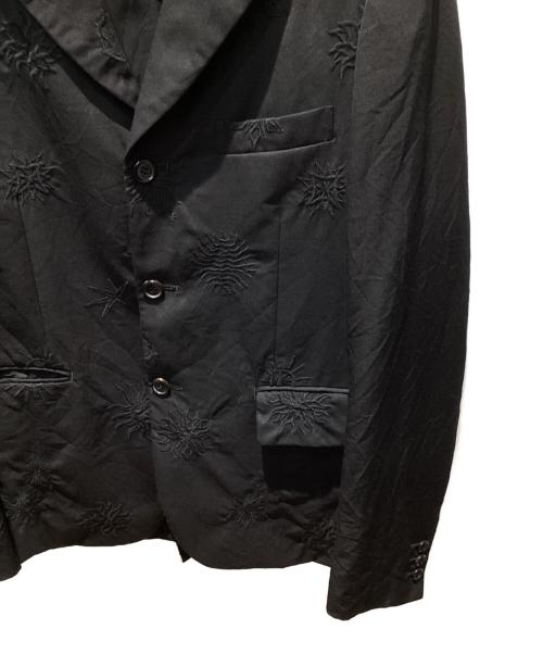 BLACK COMME des GARCONS（ブラックコムデギャルソン）BLACK COMME des GARCONS (ブラックコムデギャルソン) ウールポリ バックオープンジャケット ブラック サイズ:Mの古着・服飾アイテム
