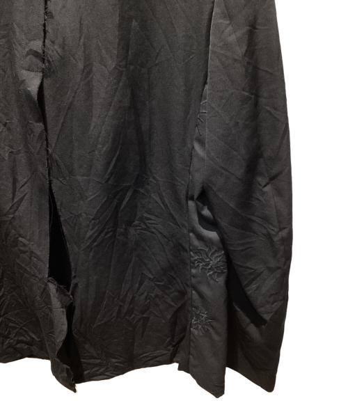 BLACK COMME des GARCONS（ブラックコムデギャルソン）BLACK COMME des GARCONS (ブラックコムデギャルソン) ウールポリ バックオープンジャケット ブラック サイズ:Mの古着・服飾アイテム