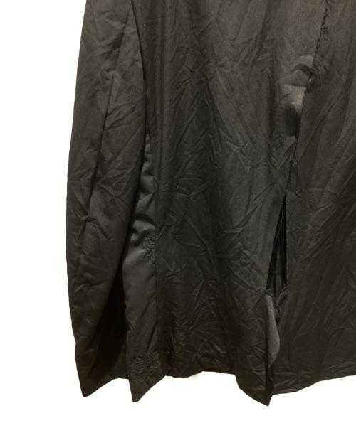 BLACK COMME des GARCONS（ブラックコムデギャルソン）BLACK COMME des GARCONS (ブラックコムデギャルソン) ウールポリ バックオープンジャケット ブラック サイズ:Mの古着・服飾アイテム