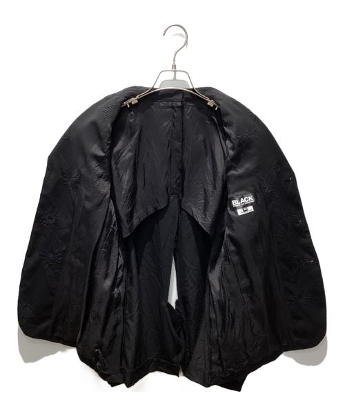 BLACK COMME des GARCONS（ブラックコムデギャルソン）BLACK COMME des GARCONS (ブラックコムデギャルソン) ウールポリ バックオープンジャケット ブラック サイズ:Mの古着・服飾アイテム