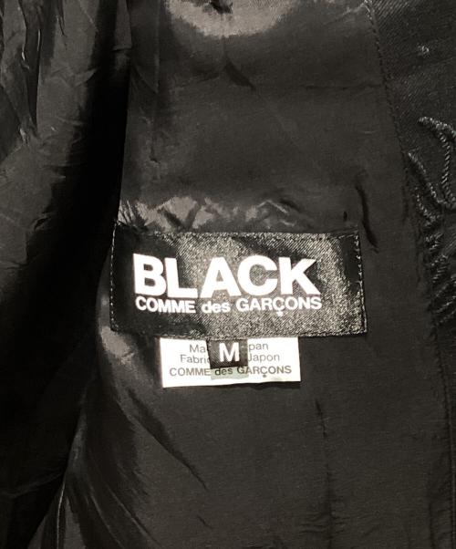 BLACK COMME des GARCONS（ブラックコムデギャルソン）BLACK COMME des GARCONS (ブラックコムデギャルソン) ウールポリ バックオープンジャケット ブラック サイズ:Mの古着・服飾アイテム