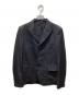 BLACK COMME des GARCONS（ブラックコムデギャルソン）の古着「ウールポリ バックオープンジャケット」｜ブラック