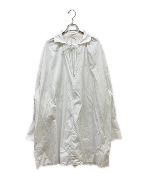 THE ROW（ザ ロウ）THE ROW (ザ ロウ) ギャザーシャツワンピース ホワイト サイズ:Mの古着・服飾アイテム