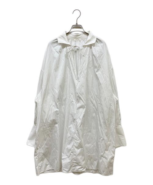 THE ROW（ザ ロウ）THE ROW (ザ ロウ) ギャザーシャツワンピース ホワイト サイズ:Mの古着・服飾アイテム