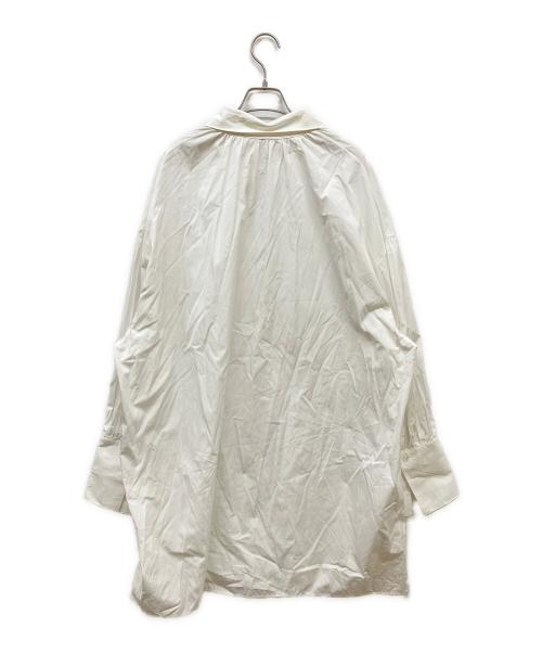 THE ROW（ザ ロウ）THE ROW (ザ ロウ) ギャザーシャツワンピース ホワイト サイズ:Mの古着・服飾アイテム