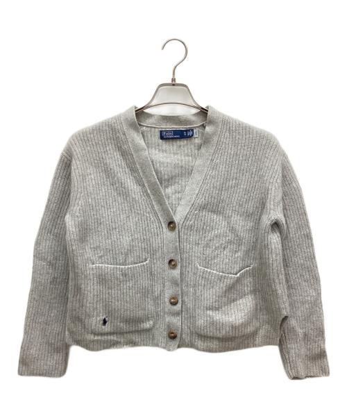POLO RALPH LAUREN（ポロ・ラルフローレン）POLO RALPH LAUREN (ポロ・ラルフローレン) カシミヤ混クロップドカーディガン グレー サイズ:XSの古着・服飾アイテム